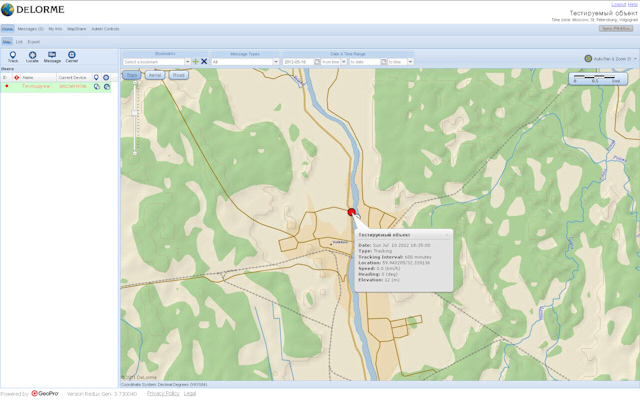 DeLorme InReach Map 01